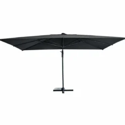 Ombrellone per Giardino Decentrato 3x4 Grigio Base Girevole Antivento