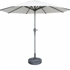 Ombrellone per Giardino 250x250 cm con Palo Centrale Bianco Alluminio