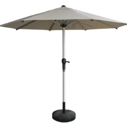 Ombrellone per Giardino 250x250 cm con Palo Centrale Sabbia Alluminio