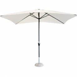 Ombrellone per Giardino 2x3 m Beige Palo Centrale con Carrucola