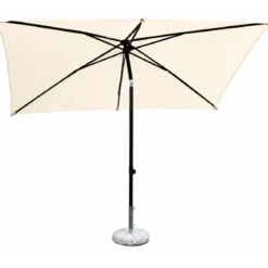 Ombrellone per Giardino 2x3 Rettangolare Ecrù Palo Centrale Alluminio