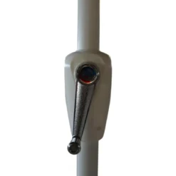 Ombrellone per Giardino 3x3 Rotondo Eco Palo Centrale Bianco Acciaio