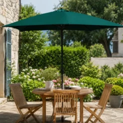 Ombrellone Rettangolare 2x3 Palo Centrale Antivento Telo Verde da Giardino Aria