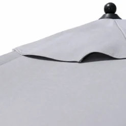 Ombrellone Rotondo Grigio 3 mt Push Up Antivento Tavolo Giardino Palo Centrale