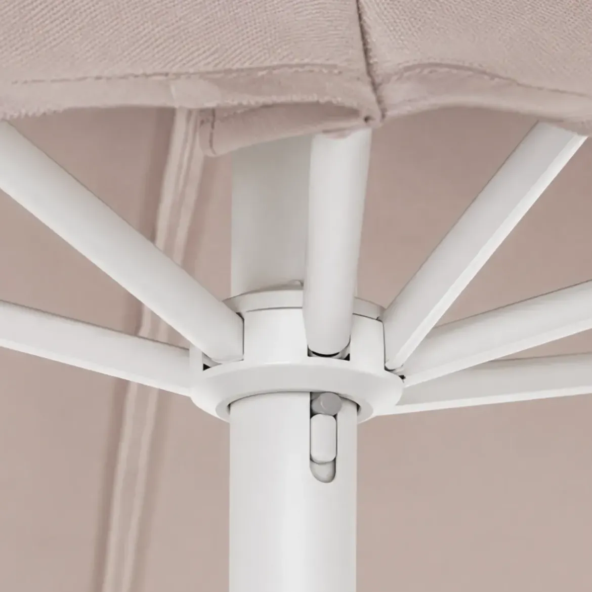 Ombrellone 3x2 mt Grigio Bianco Rettangolare da Giardino Antivento con Manovella