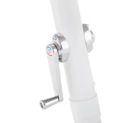 Ombrellone 3x2 mt Grigio Bianco Rettangolare da Giardino Antivento con Manovella