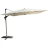 Ombrellone 3x4 Palo Laterale per Giardino Beige Antivento Base a Croce