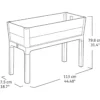 Orto Rialzato Effetto Legno con Ripiano 113x47,5x79,8 cm Marrone