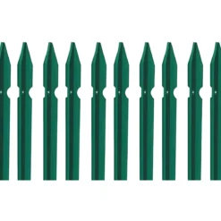 10 Paletti da 250 cm in Ferro Plastificato Verde Pali a T per Terreni