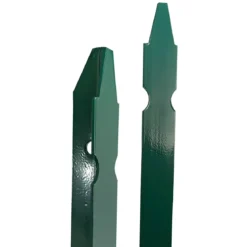 10 Paletti per Recinzione Alti 200 cm in Ferro Verde per Rete Metallica