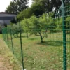 10 Paletti 225x3,5 cm in Ferro Plastificato Verde per Recinzione