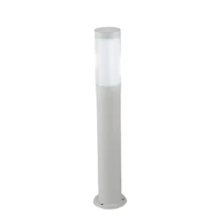 Paletto Intec in Acciaio Lampione 70cm Bianco per Illuminazione da Esterno