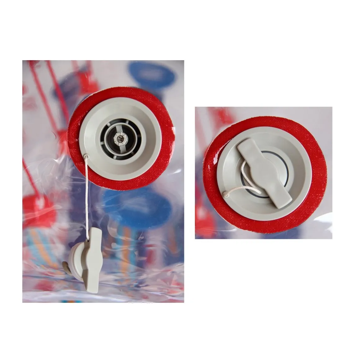 4 Palla Gonfiabile Happy Bumper Ball 1.5 mt 1 Pompa Aria Pallone Calcio Paraurti