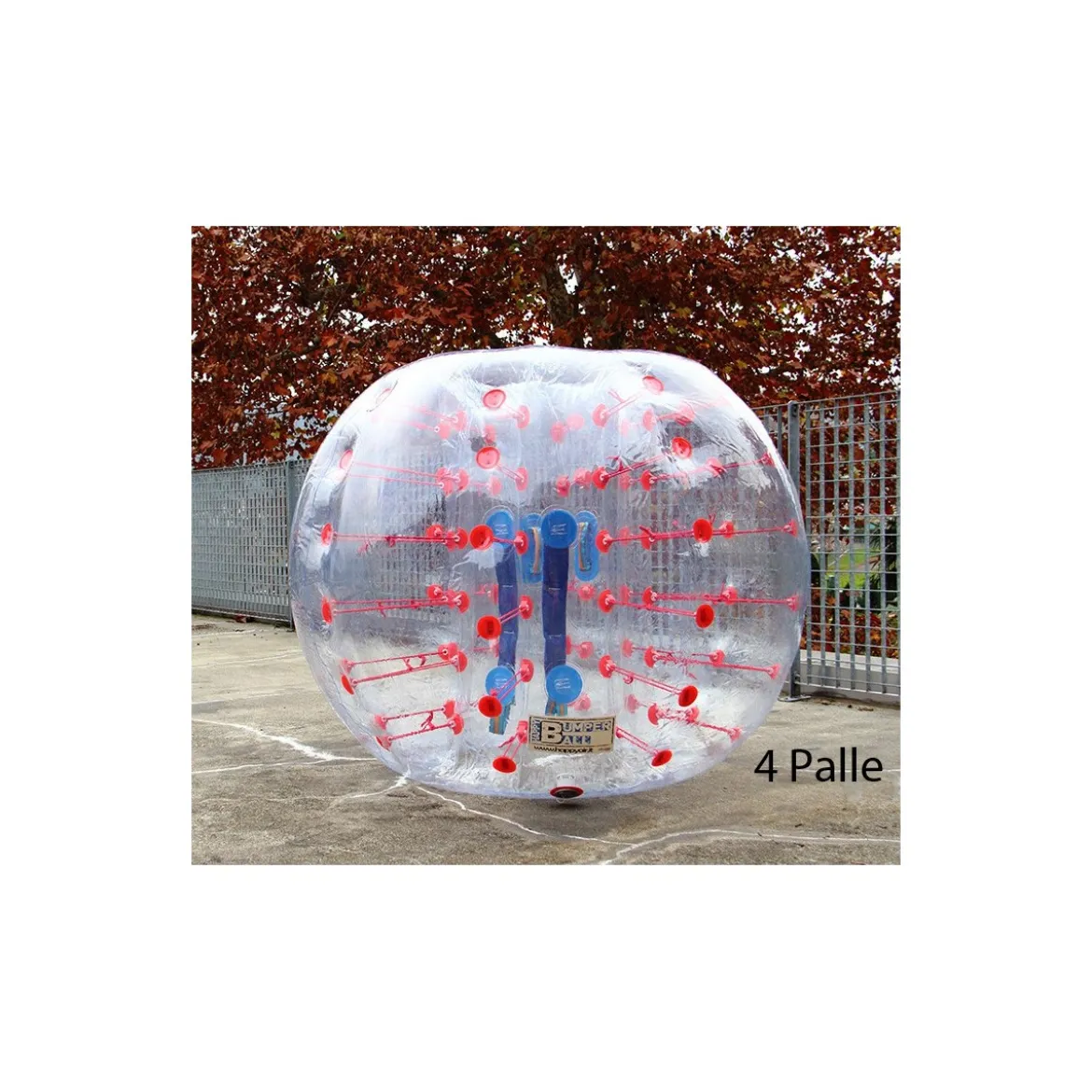 4 Palla Gonfiabile Happy Bumper Ball 1.5 mt 1 Pompa Aria Pallone Calcio Paraurti