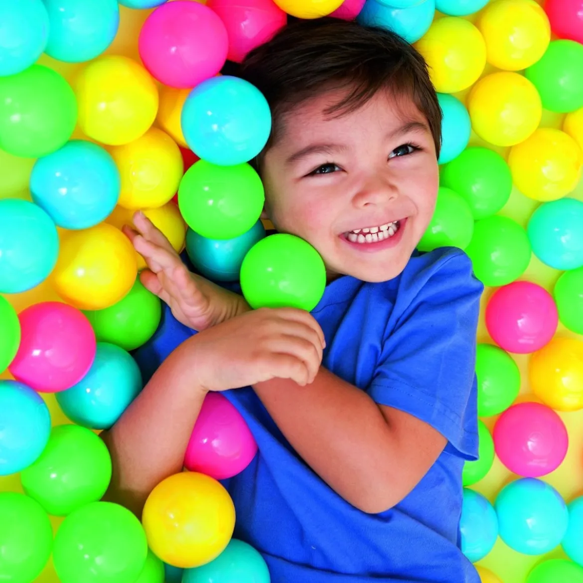100 Palline Colorate in Plastica per Bambini Casette Gonfiabili Piscina Morbide
