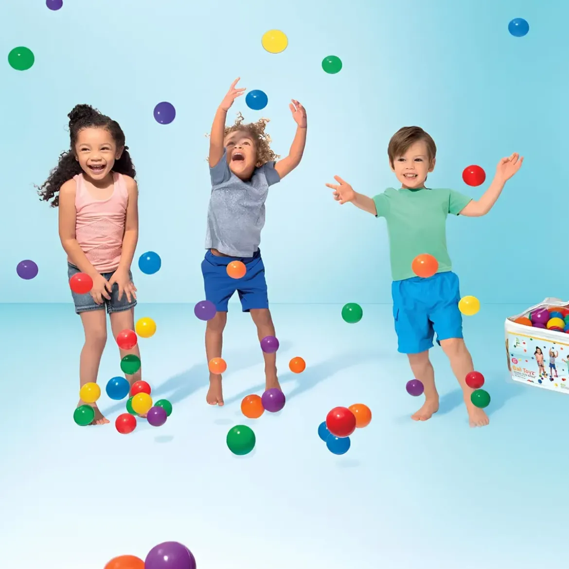 100 Palline per Piscina Gonfiabili Bambini 6,5 cm Colori Assortiti