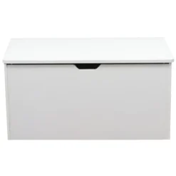 Panca Porta Giochi in Legno Bianco Cassapanca Contenitore Salvaspazio