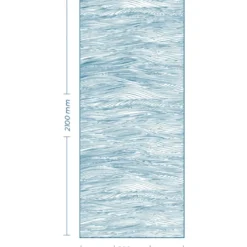 Pannello per Porta Blindata Alluminio Grigio Effetto Onde 90x210 cm