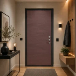 Pannello per Porta Blindata Alluminio Rame Effetto Onde 90x210 cm