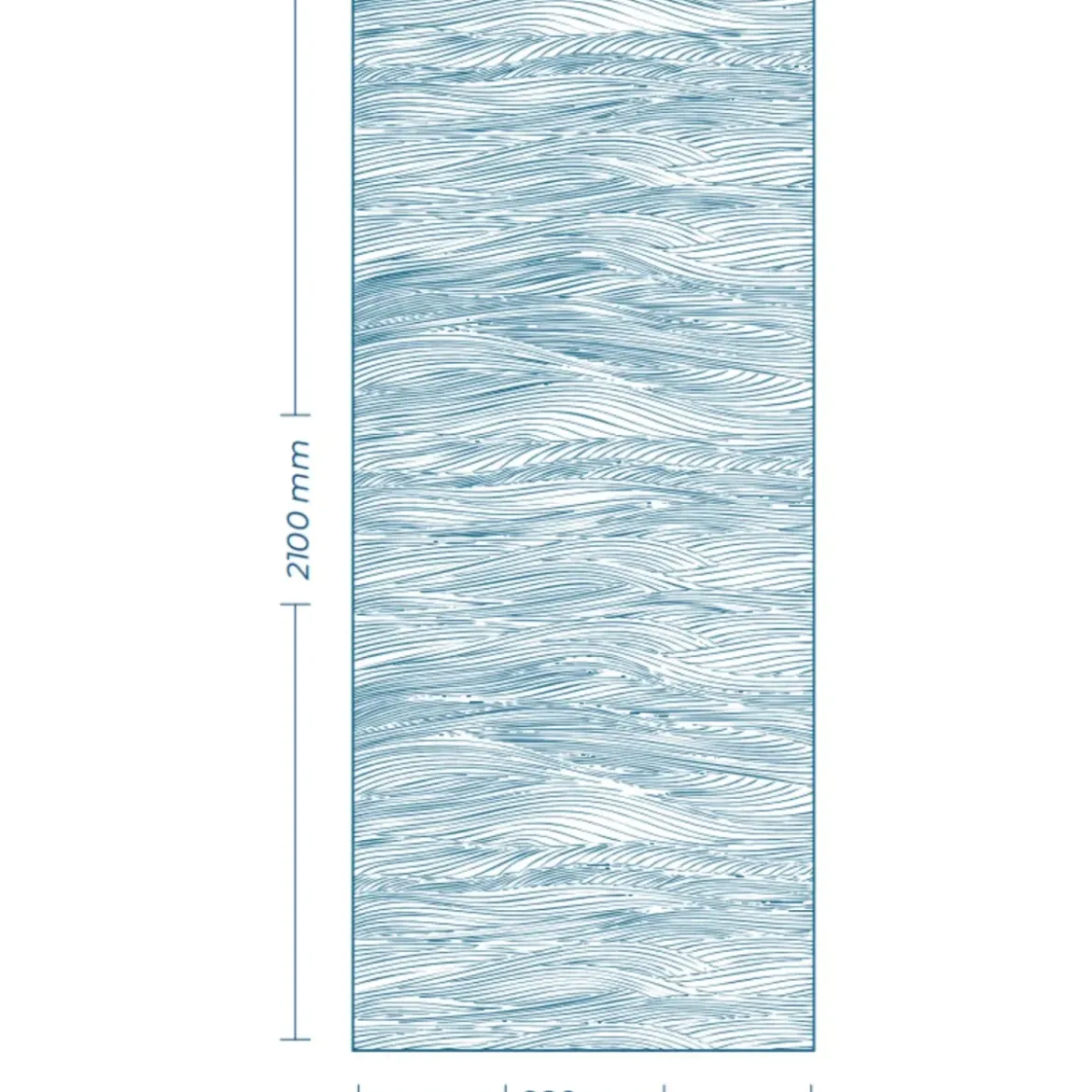 Pannello per Porta Blindata Alluminio Rame Effetto Onde 90x210 cm