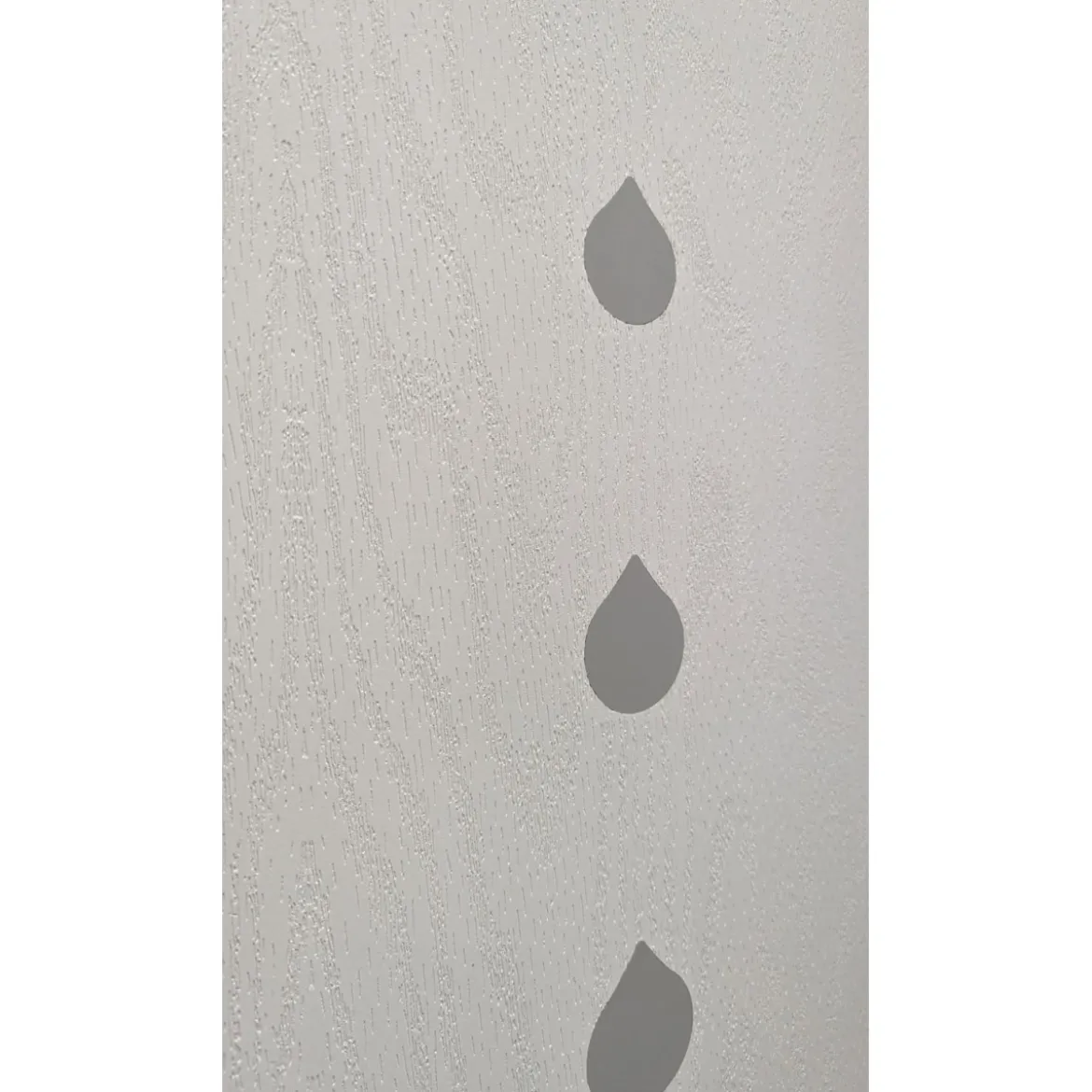 Pannello per Porta Blindata Bianco con Inserti a Goccia Grigio da Esterno