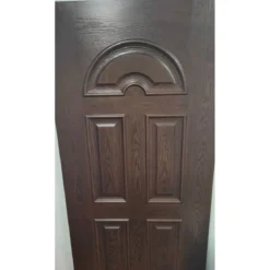 Pannello per Porta Blindata con Arco in Vetroresina da Esterno Noce 90x210