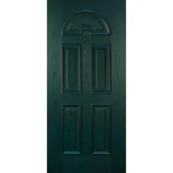 Pannello per Porta Blindata Verde da Esterno in Vetroresina 90x210 con Arco