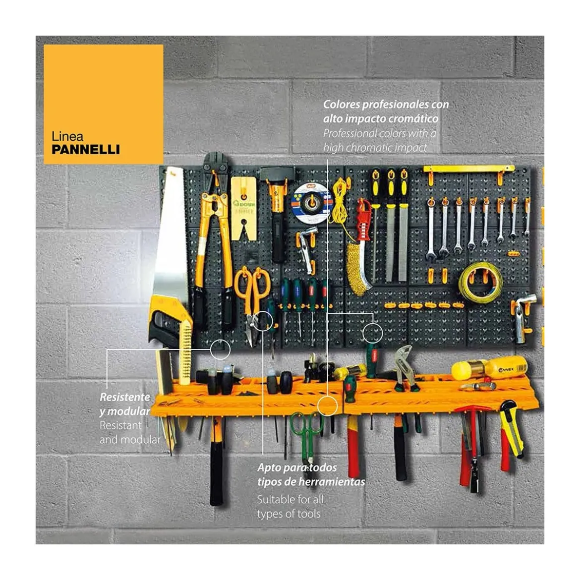 Pannello Portautensili Forato con Ganci Cassette Attrezzi Officina Garage Banco