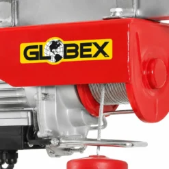 Paranco Elettrico Globex 125/250 kg 500 W con Cavo Acciaio Fine Corsa