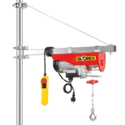 Paranco Elettrico Globex 200/400 kg 800 W con Cavo Acciaio Fine Corsa
