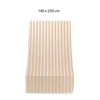 Parasole Tenda a Righe Beige 140x250 a Soffitto con Anelli per Terrazzo