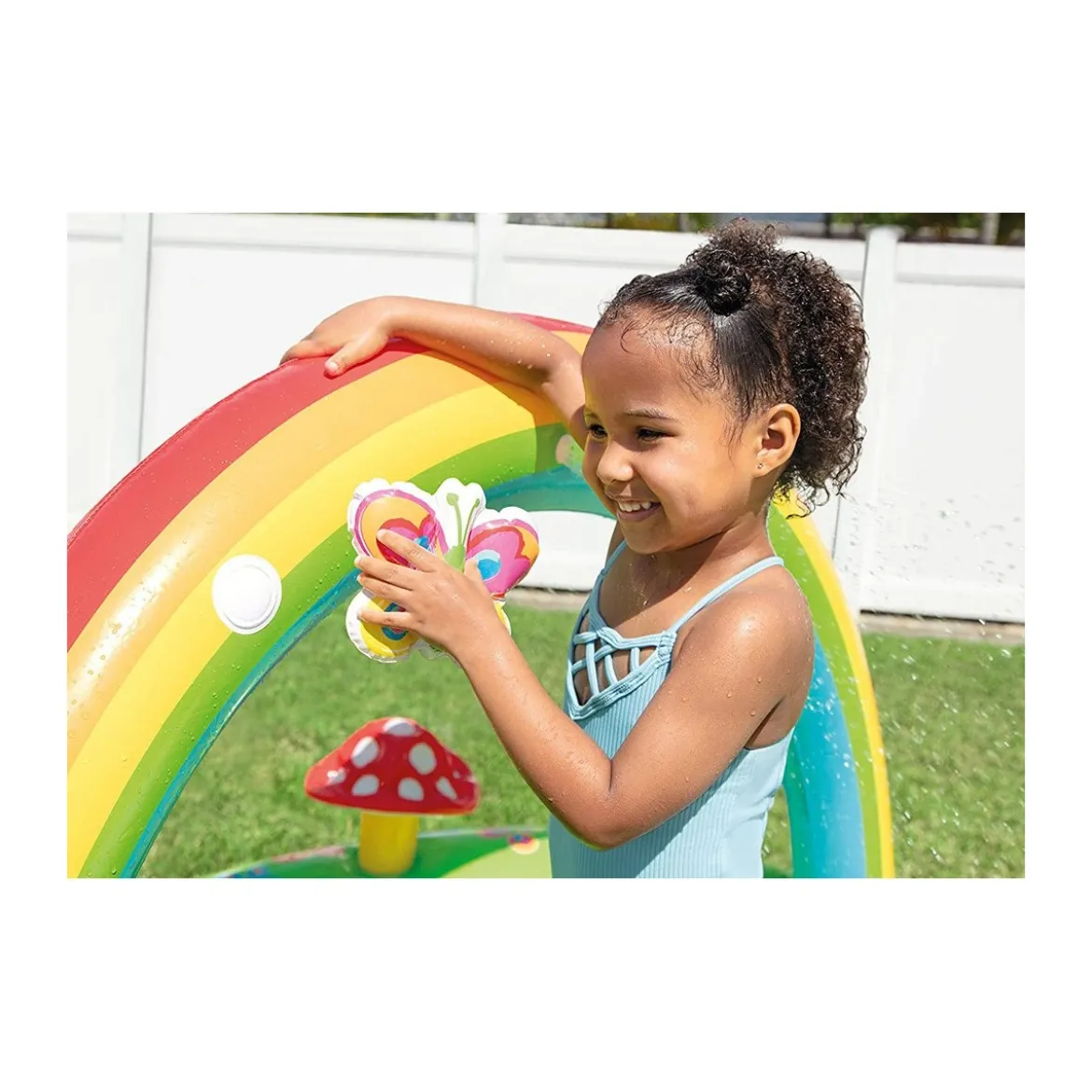 Parco Acquatico Gonfiabile Piscina con Scivolo per Bambini Intex da Giardino