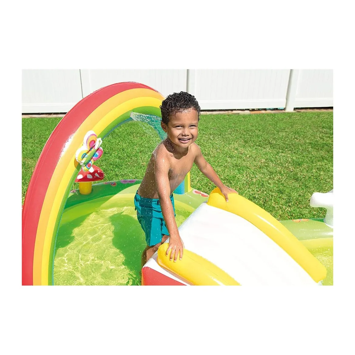 Parco Acquatico Gonfiabile Piscina con Scivolo per Bambini Intex da Giardino