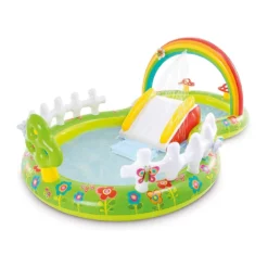 Parco Acquatico Gonfiabile Piscina con Scivolo per Bambini Intex da Giardino