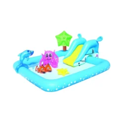 Parco Giochi Acquatico 239x206x86 Gioco Piscina Gonfiabile con Scivolo Bambini