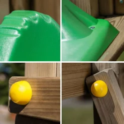 Parco Giochi Giardino in Legno per Bimbi con Altalena Scivolo Torretta