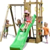 Parco Giochi in Legno con Altalena Arrampicata Scivolo e Sabbiera 290x200x210cm