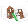 Parco Giochi in Legno Scivolo Sabbiera Corda Arrampicata 560x445x305 cm