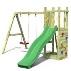 Parco Giochi Torretta per Bimbi da Giardino in Legno Scivolo Altalena