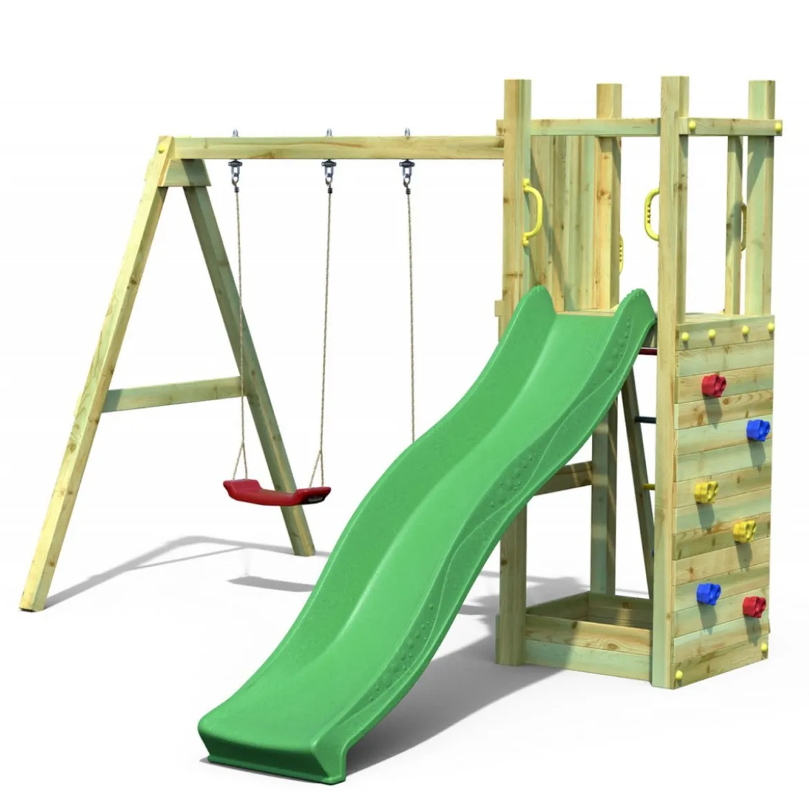 Parco Giochi Torretta per Bimbi da Giardino in Legno Scivolo Altalena