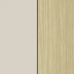 Parete Attrezzata 2 Vetrine Porta TV Libreria Beige Rovere Soggiorno