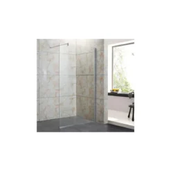 Parete Doccia Fissa 8 mm Walk In 80 90 100 110 120 Box Lato Anta Cristallo Vetro
