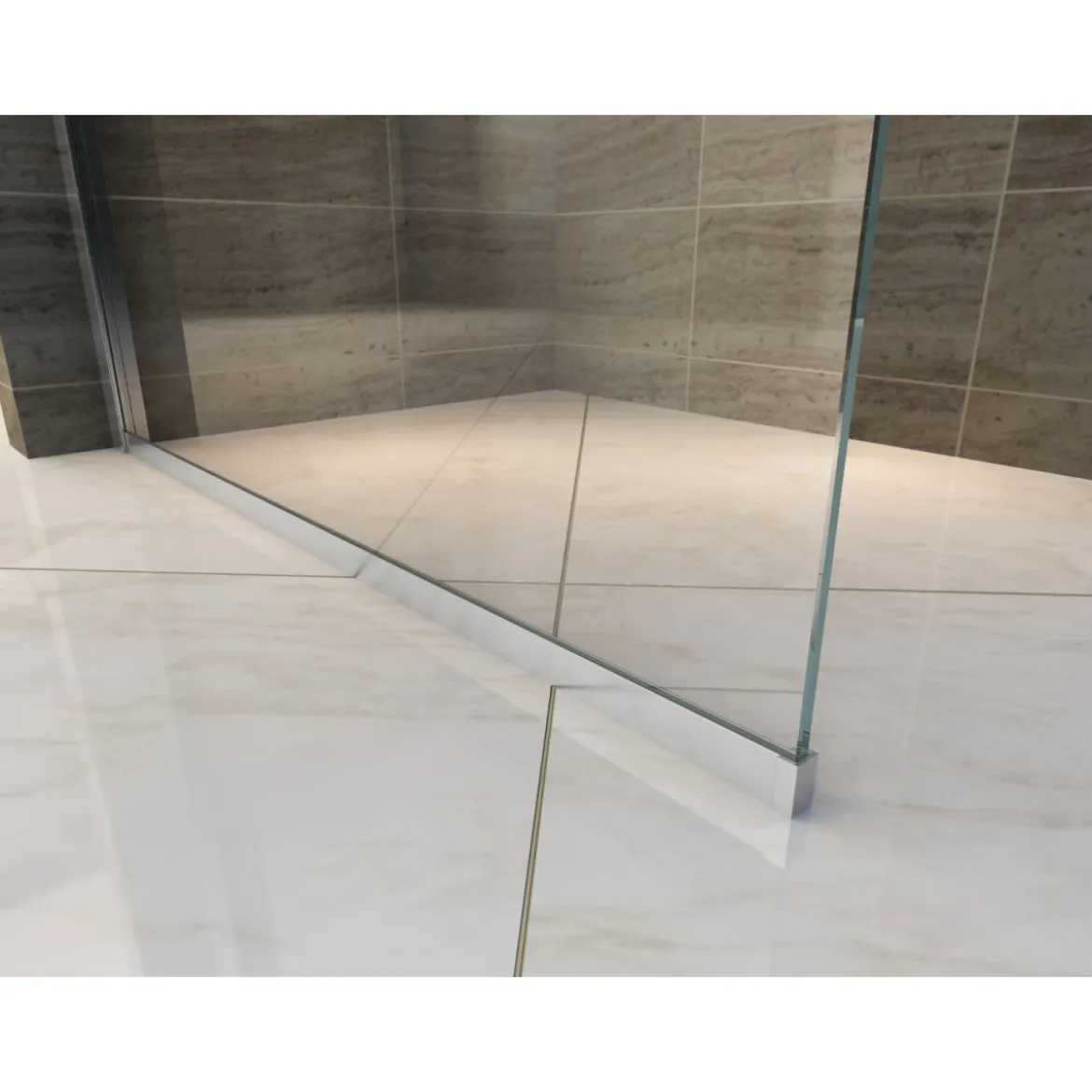 Parete Doccia Walk In 100 120 140 Box 8 mm 1 Lato Anta Fissa Vetro