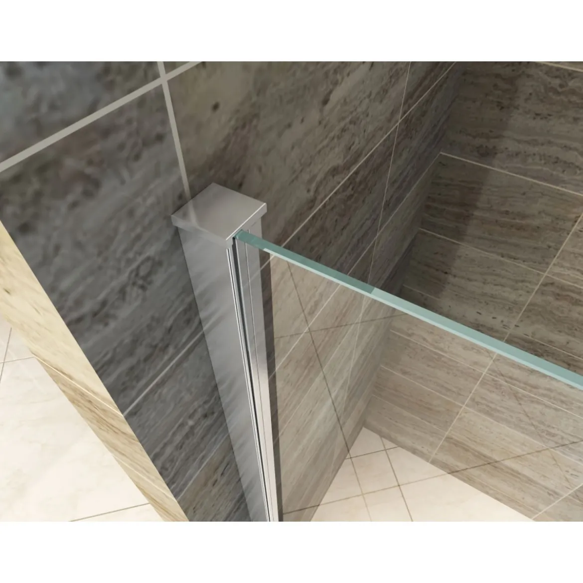 Parete Doccia Walk In 100 120 140 Box 8 mm 1 Lato Anta Fissa Vetro