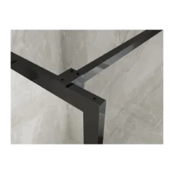 Parete Doccia Walk In Fissa 120 140 Box 8mm Profili Neri | BricoShop24