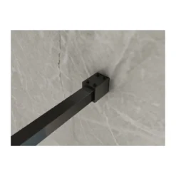 Parete Doccia Walk In Fissa 120 140 Box 8mm Profili Neri | BricoShop24