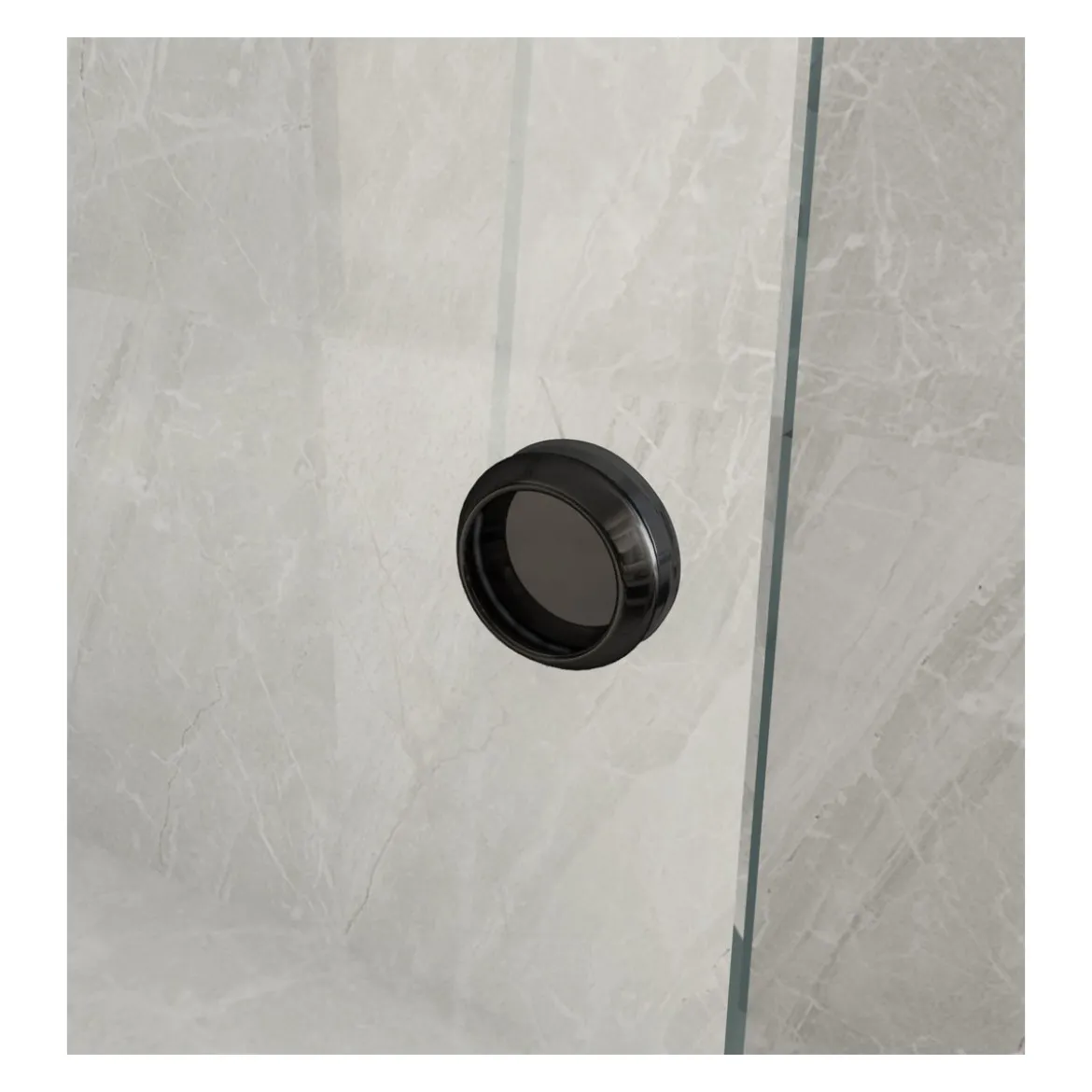 Parete Doccia Walk In Scorrevole 100 120 140 160 180 Box 8mm Profili Neri