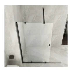 Parete Doccia Walk In Scorrevole 100 120 140 160 180 Box 8mm Profili Neri