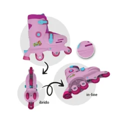 Pattini Allungabili 26 - 29 Ibridi in Linea a 4 Rotelle Roller Rollerblade