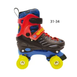 Pattini a 4 Rotelle per Bambino 31-34 Roller Stivaletto Regolabili Quad Freno